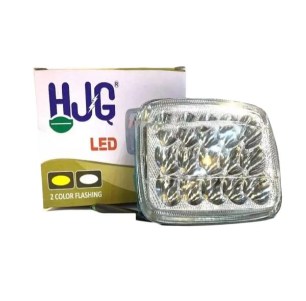 5 Function Led Headlight 15 Led White And Fog Light High Beam 15 Led Fog Bike Headlight For 70 & 125/all Functions Led Light