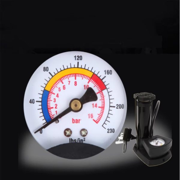 High Pressure Foot Air Pump With Gauge, Heavy Duty Foot Pump For Bike, Ball, Scooter, Car, Inflatable Toys, Mini Pump